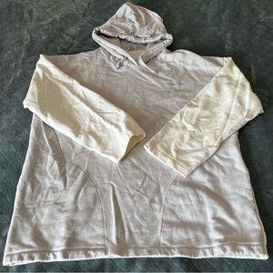 Outdoor Voices Men's Gray and Cream Hoodie